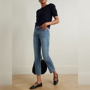 NEW $258 FRAME Le Sleek Straight High Rise Cropped Women's Jeans Size 30